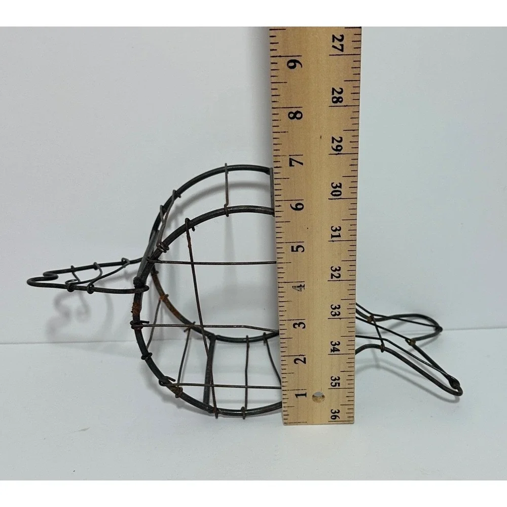 VTG Rustic Metal Wire Fish Planter Holder Garden Nautical Farmhouse Cottage
